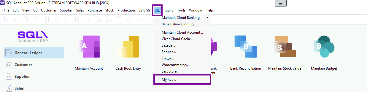 Check E-Invoice Notifications - Step 1